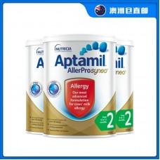 【澳洲直邮包邮】Aptamil 爱他美 深度水解奶粉2段 900克x3罐（6-12个月）【奶粉订单收件人身份证必需上传】